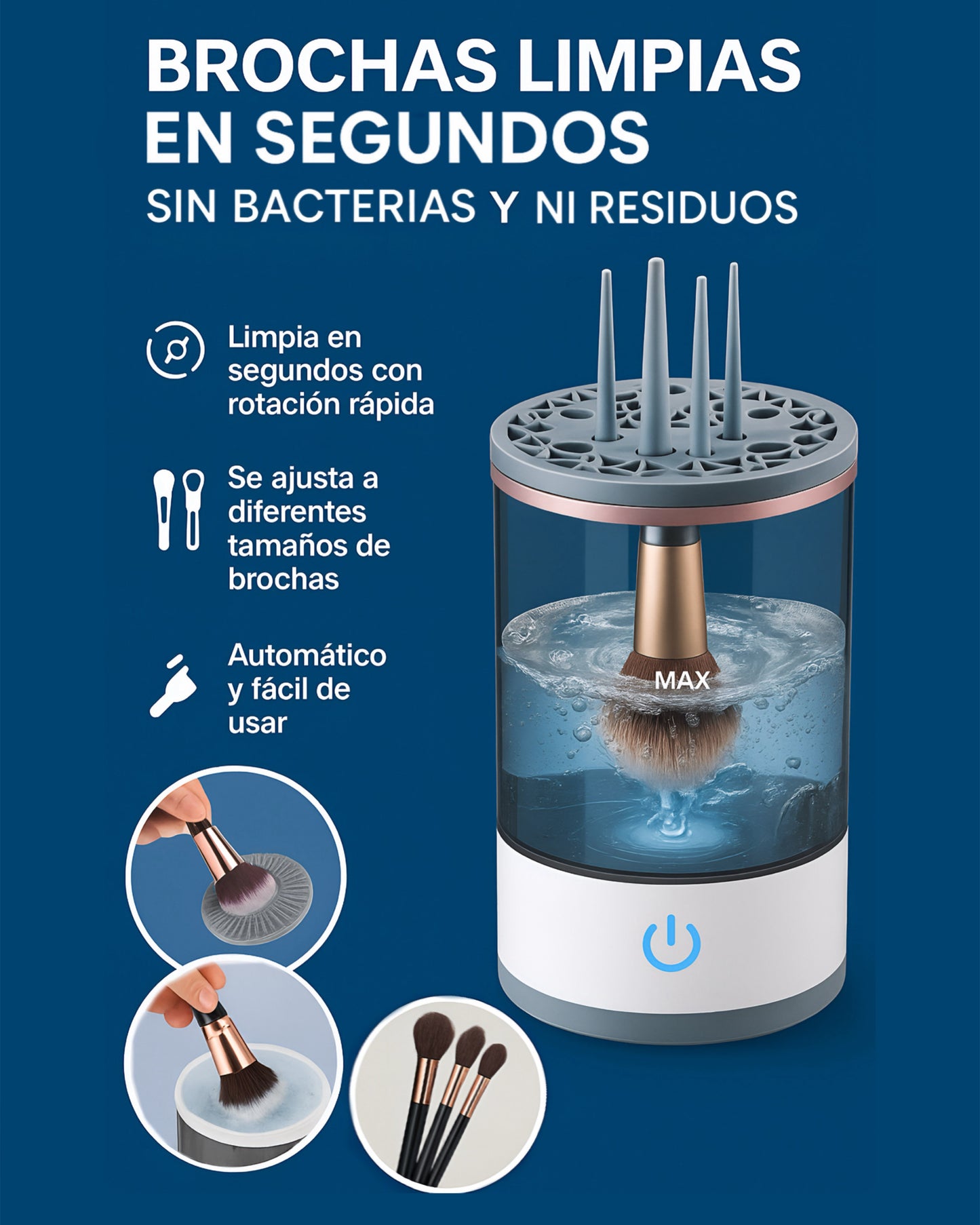 Limpiador de Brochas de Maquillaje