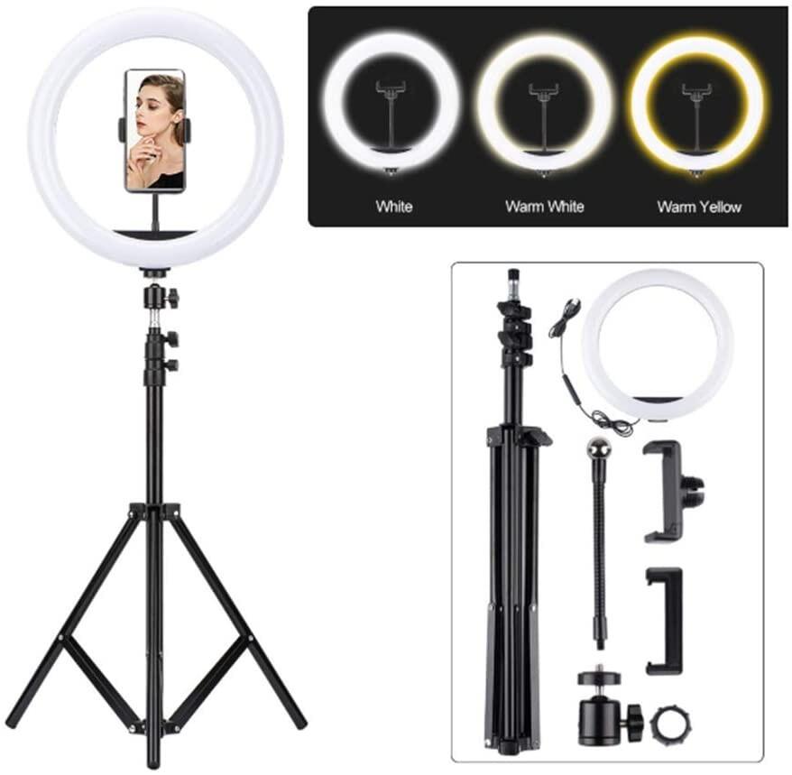 ARO DE LUZ 26CM + TRÍPODE 2,10M