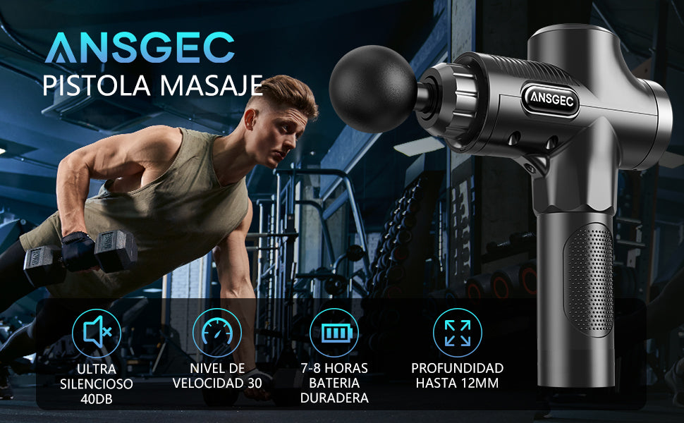 Pistola de masaje grande con maletín + cabezales - additional image 19