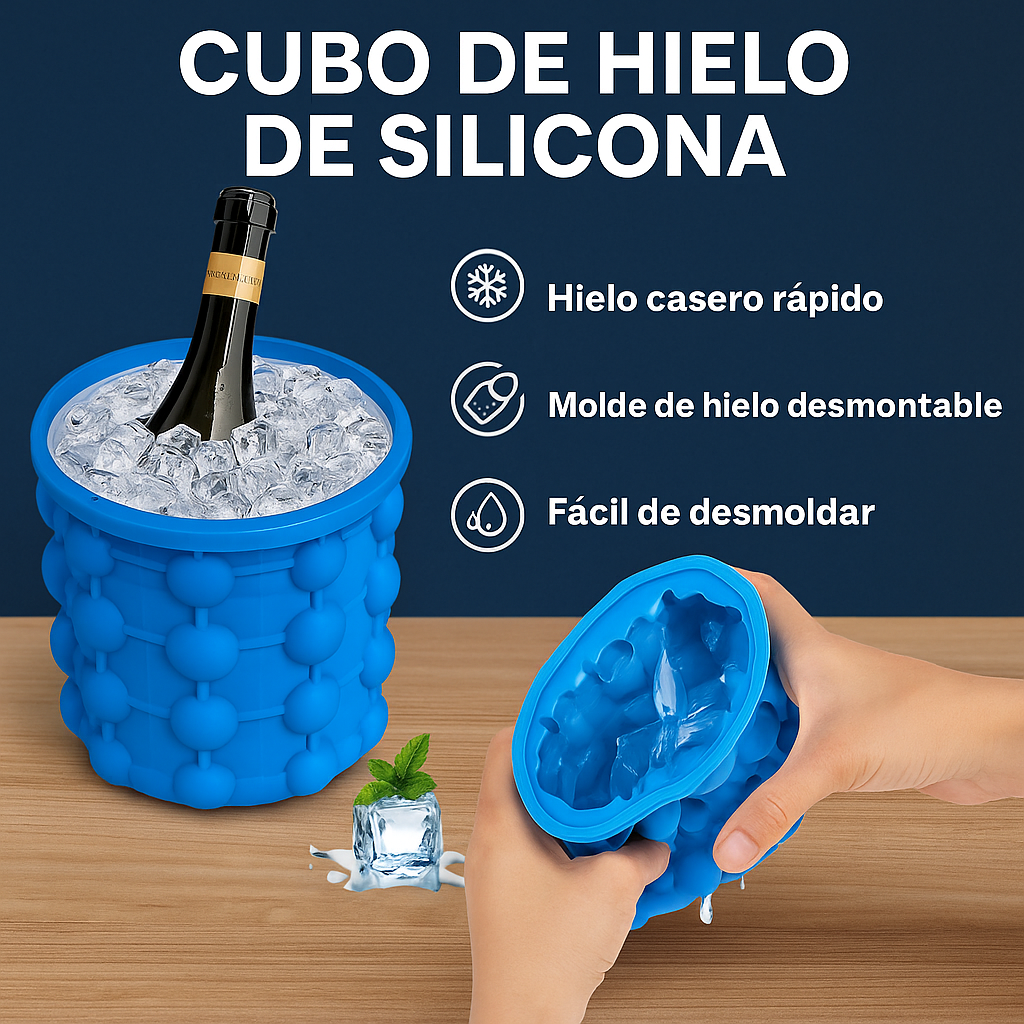 Molde de silicona para hacer cubitos de hielo
