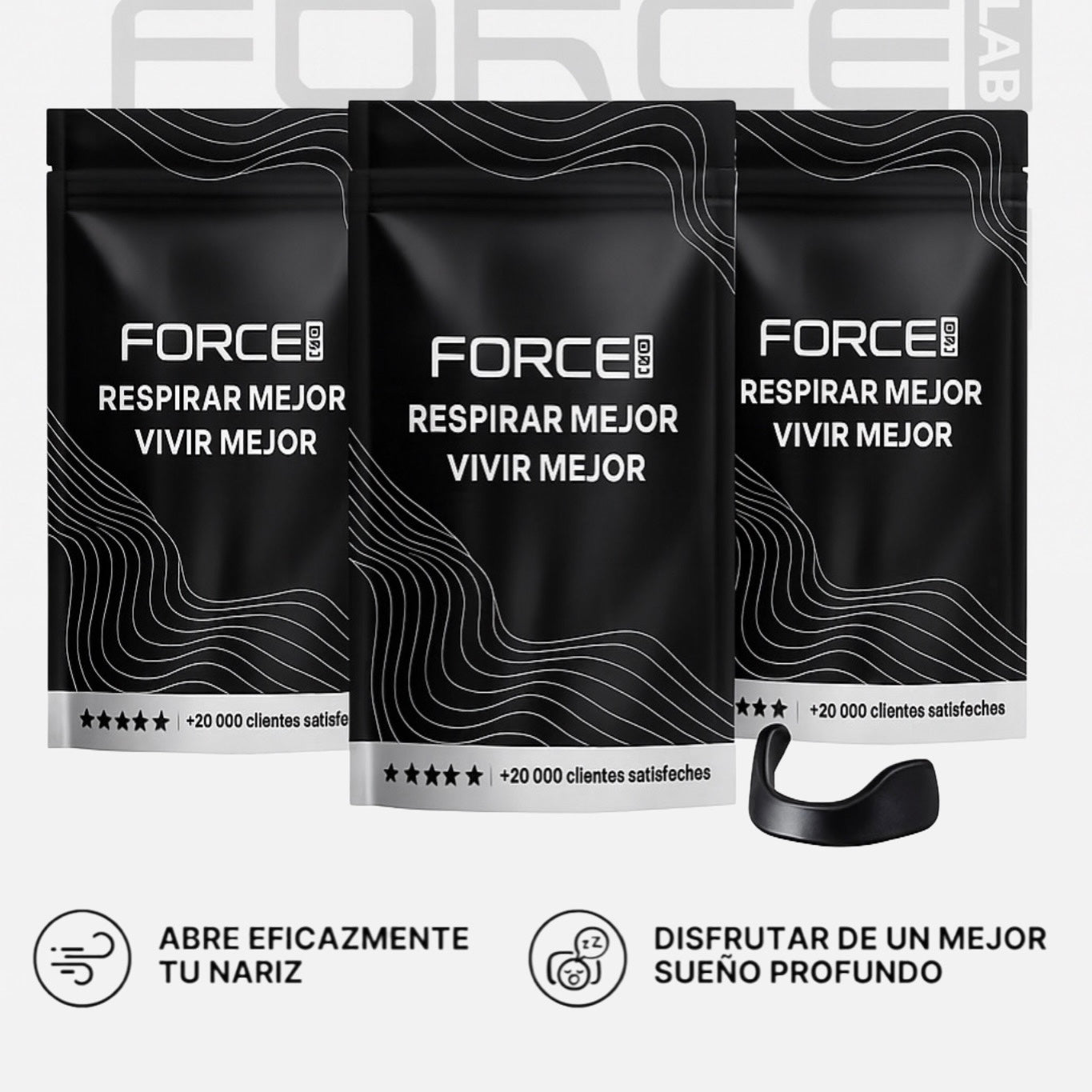 ForceLab™ Tiras nasales magnéticas