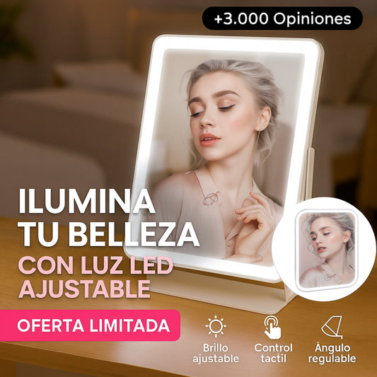 Espejo con luz LED